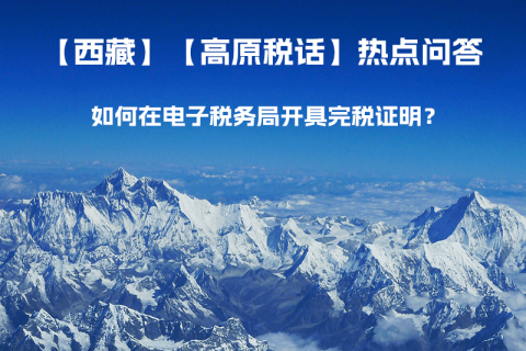 如何在電子稅務(wù)局開具完稅證明？