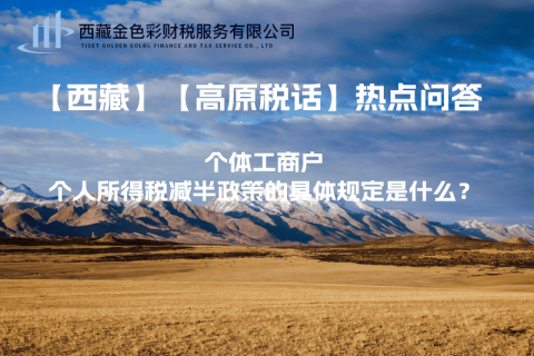 個體工商戶個人所得稅減半政策的具體規(guī)定是什么？